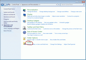 Fonts In Windows 7